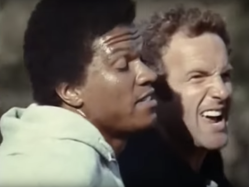 Billy Dee Williams and James Caan in "Brian's Song."