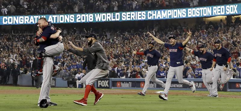 Men Boston Red Sox World Series Champion 2018 Gold Jersey - All