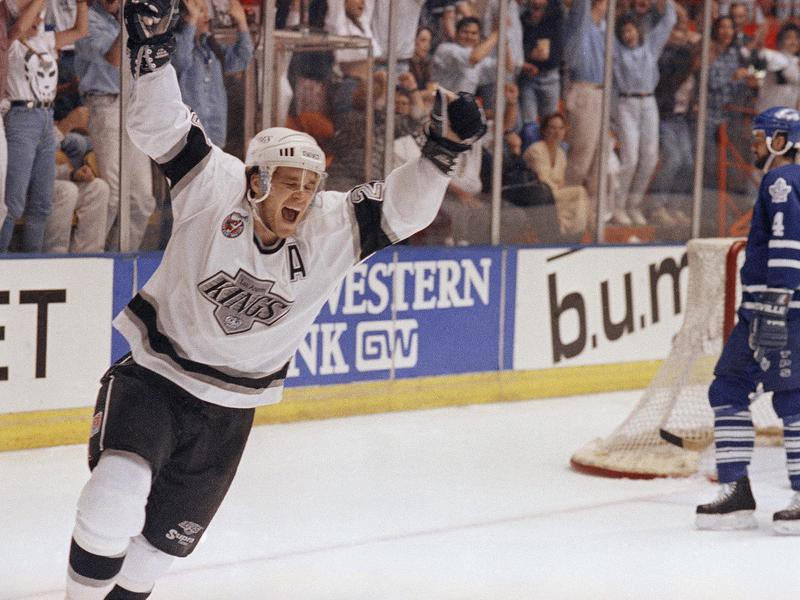 On December 15, 1990, Luc Robitaille recorded his first Gordie Howe hat  trick with a goal, three assists, and his first NHL fight. Wayne Gretzky  had a, By Kingstorian